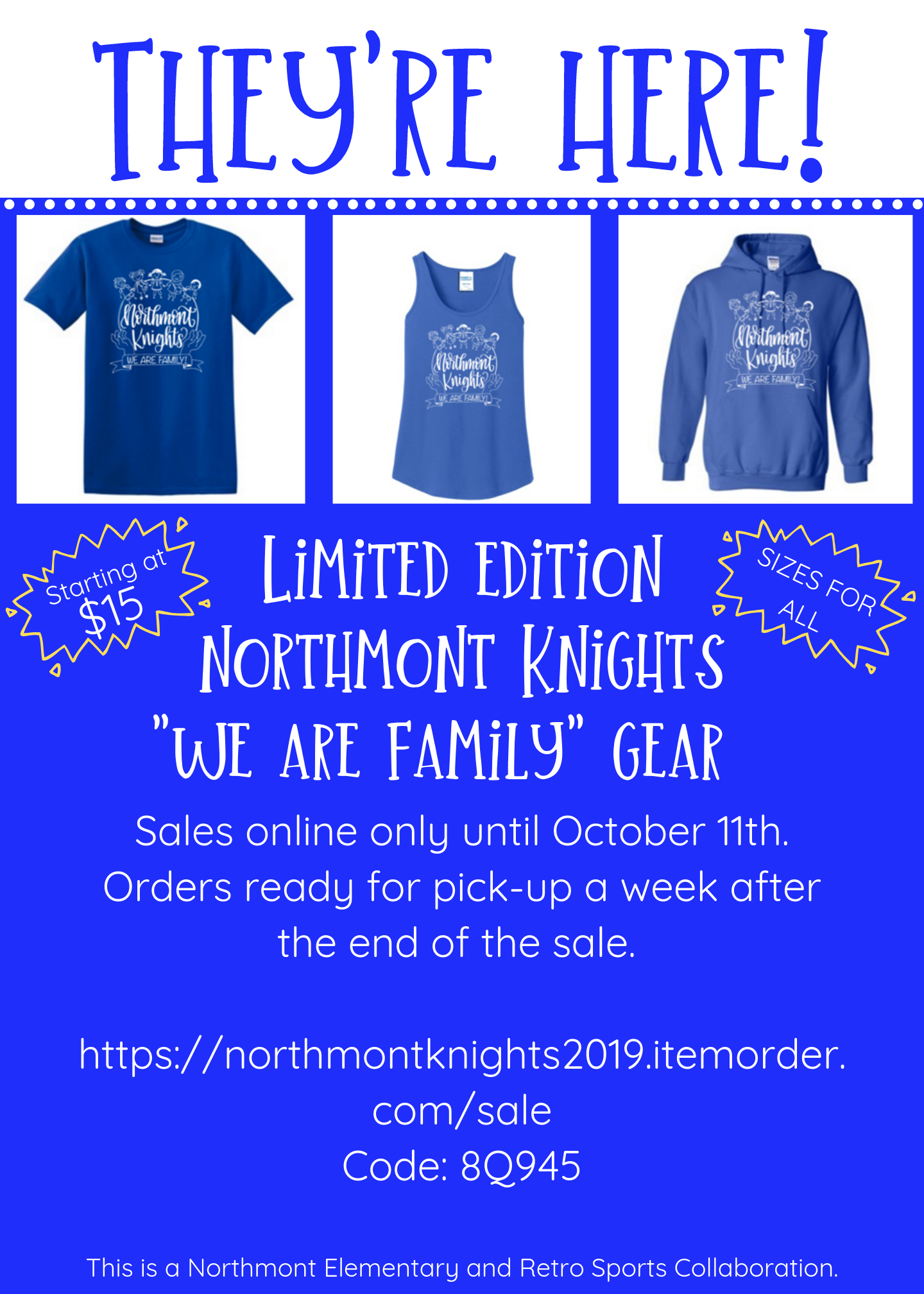 Northmont Knights – We Are Family Gear