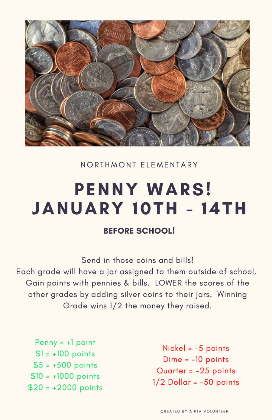 Penny-Wars Fall Mini Carnival flyer
